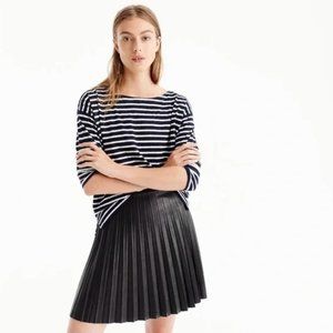 J. Crew Pleated Faux Leather Skirt NWT 00